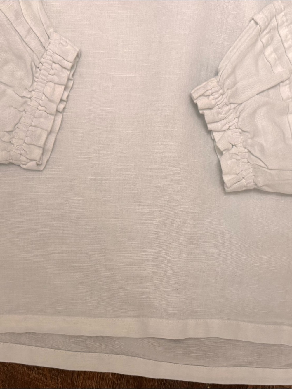 Rachel Zoe Cream Embroidered Linen Blend Peasant Blouse XL Boho Cottagecore - Picture 5 of 13